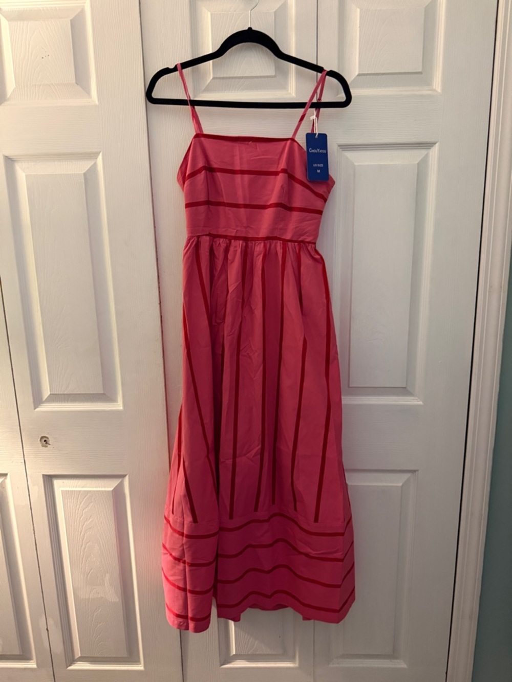 Pink Striped Spaghetti Strap Maxi Dress by Cat & Jack